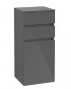 Шкафчик для ванной Villeroy & Boch Legato 40х87х35 см петли слева МДФ/ДСП глянцевый серый B72800FP