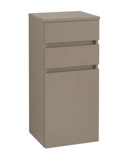 Шкафчик для ванной Villeroy & Boch Legato 40х87х35 см петли справа ДСП трюфель серый B72801VG