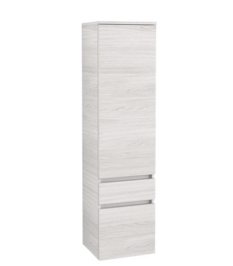 Пенал Villeroy & Boch Legato 40x155х35 см петлі ліворуч ДСП біле дерево B72900E8