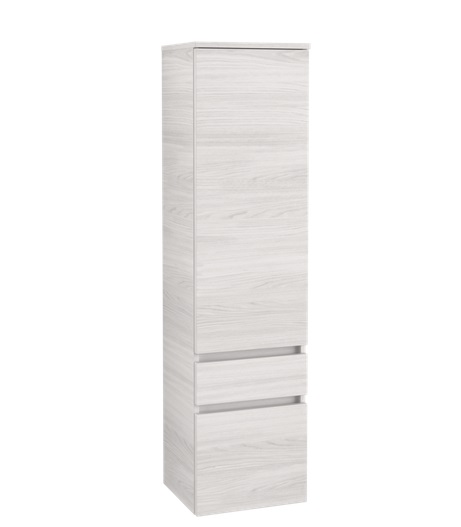 Пенал Villeroy & Boch Legato 40x155х35 см петли справа ДСП белое дерево B72901E8