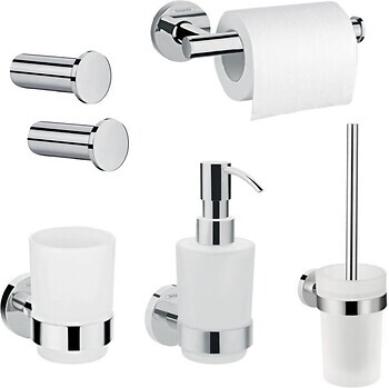 Набор аксессуаров для ванной комнаты Hansgrohe Logis Universal 6 в 1 хром 20210006
