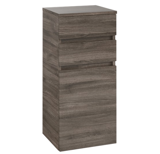 Шафка для ванної Villeroy & Boch Legato 40х87х35 см петлі зліва ДСП кам'яний дуб B72800RK