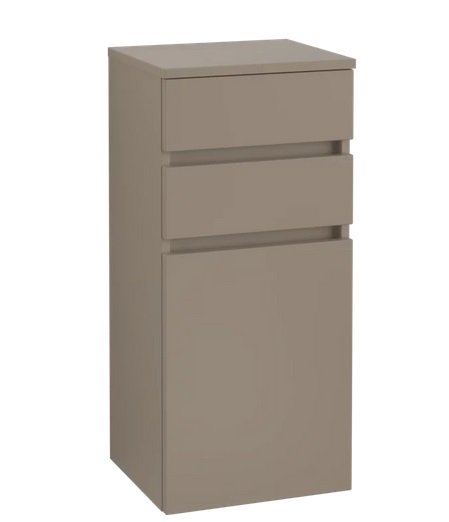 Шкафчик для ванной Villeroy & Boch Legato 40х87х35 см петли слева ДСП трюфель серый B72800VG