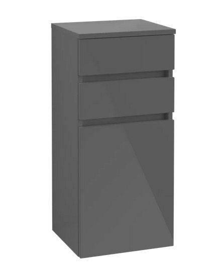 Шкафчик для ванной Villeroy & Boch Legato 40х87х35 см петли справа МДФ/ДСП глянцевый серый B72801FP