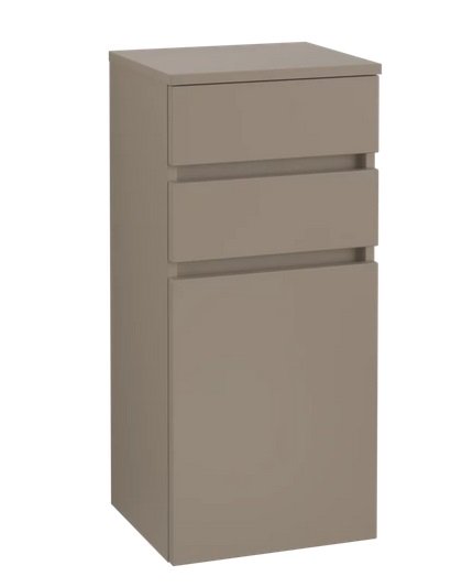 Шафка для ванної Villeroy & Boch Legato 40х87х35 см петлі справа ДСП трюфель сірий B72801VG
