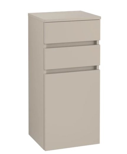 Шкафчик для ванной Villeroy & Boch Legato 40х87х35 см петли справа ДСП мягкий серый B72801VK