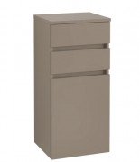 Шкафчик для ванной Villeroy & Boch Legato 40х87х35 см петли слева ДСП трюфель серый B72800VG