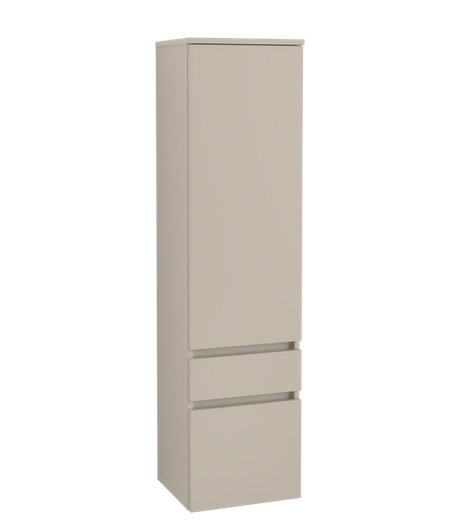 Пенал Villeroy & Boch Legato 40x155х35 см петлі зліва ДСП м'який сірий B72900VK