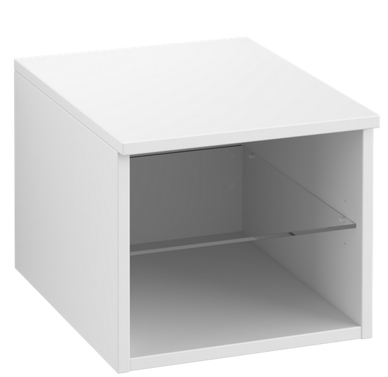 Стеллаж для ванной Villeroy & Boch Legato 40х34х50 см левый ДСП белый матовый B72400MS