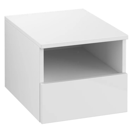 Шкафчик для ванной Villeroy & Boch Legato 40х34х50 см левый МДФ/ДСП глянцевый белый B72600DH