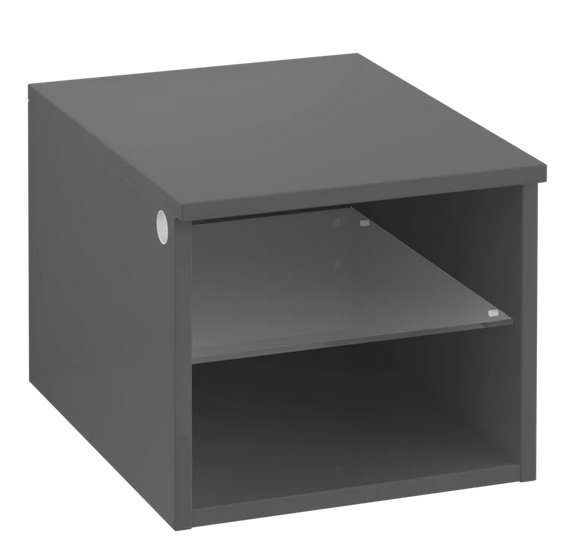 Стелаж для ванної Villeroy & Boch Legato 40х34х50 см правий МДФ/ДСП глянсовий сірий B72401FP