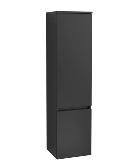 Пенал Villeroy & Boch Legato 40x155х35 см петлі праворуч МДФ/ДСП чорний матовий лак B73001PD