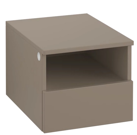 Шкафчик для ванной Villeroy & Boch Legato 40х34х50 см правый ДСП трюфель серый B72601VG