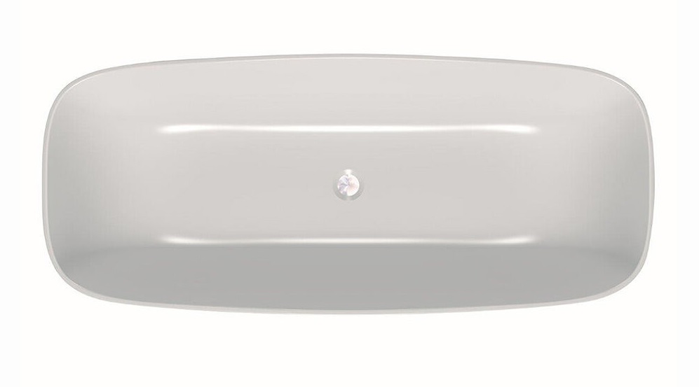 Ванна Kolpa San Milo-FS из искусственного камня Kerrock 174x75 белый/черный 592440