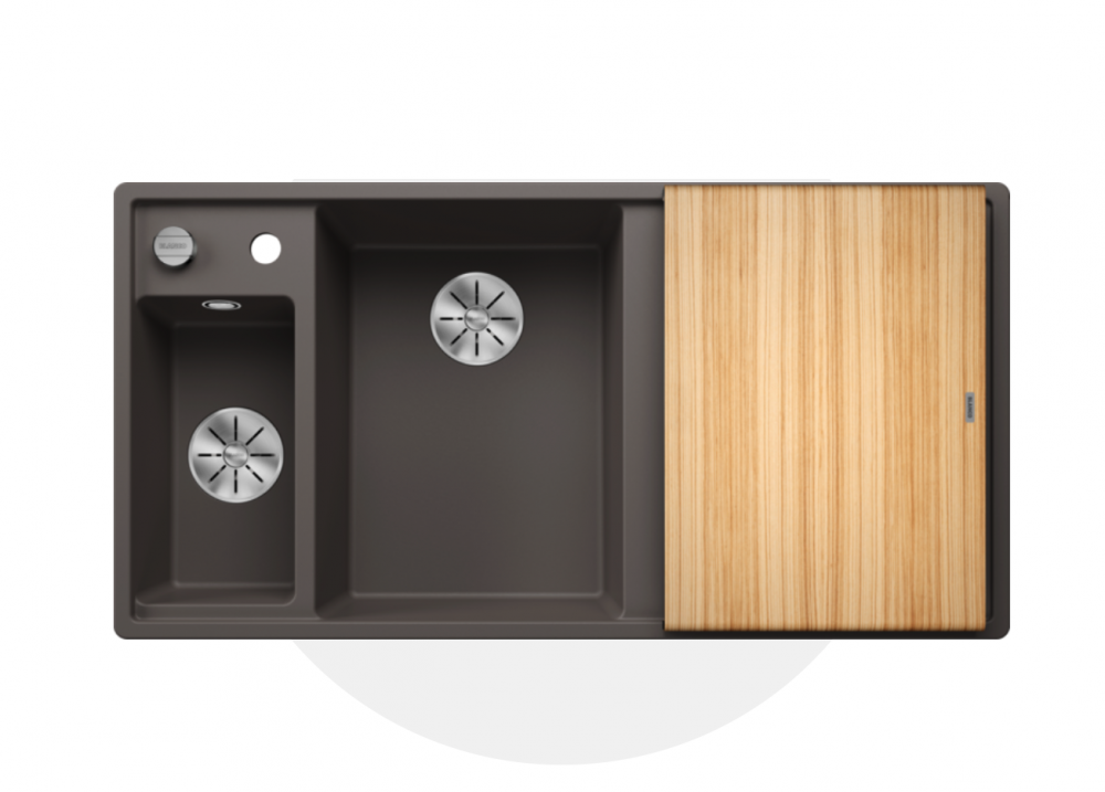 Мийка для кухні Blanco Axia III 6S 100х51 см чаша зліва SILGRANIT PuraDur® вулканічний сірий 527227
