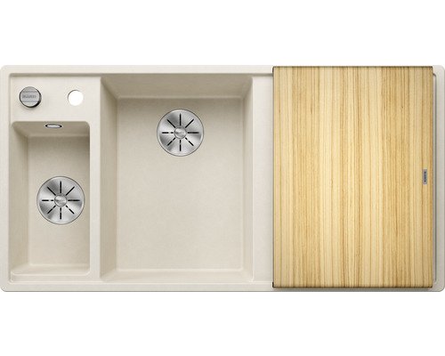 Мойка для кухни Blanco Axia III 6S 100х51 см чаша слева SILGRANIT PuraDur® мягкий белый 527044