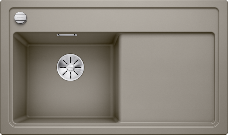 Мойка для кухни Blanco Zenar 45S 86х51 см чаша слева SILGRANIT PuraDur® серый беж 523859
