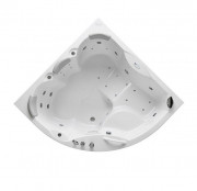 Ванна акриловая Kolpa San Gaia 160х160 см гидромассажная со встроенным смесителем Waterfall и панелью белый 513910