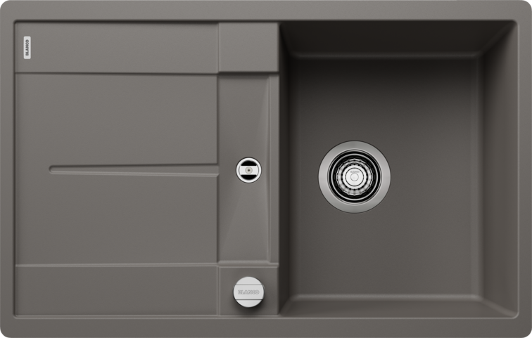 Мойка для кухни Blanco Metra 45 S-F 77х49 см SILGRANIT® PuraDur® вулканический серый 527290