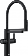 Змішувач для кухні Blanco Evol-S Pro Filter з фільтром та висувною лійкою чорний матовий 526636