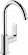 Смеситель для раковины Hansgrohe Rebris E с поворотным изливом и сливным гарнитуром однорычажный хром 72576000