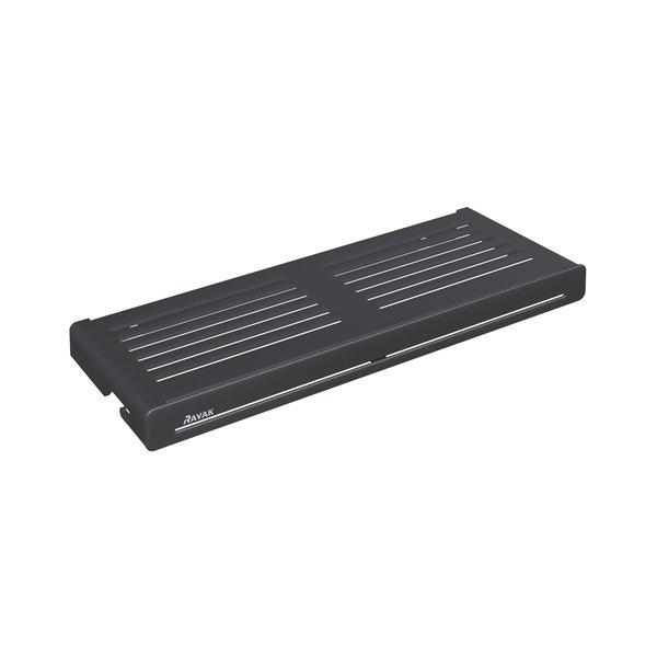 Полочка для ванной Ravak Slim S 27,8х10,3 см алюминий/латунь черный X07P649