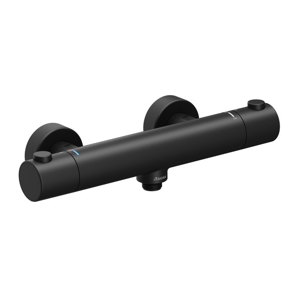 Термостат для душу Ravak Puri двовентильний чорний X070188