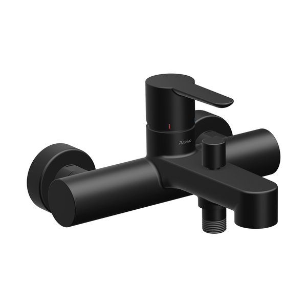 Смеситель для ванной Ravak Puri PU 022.21 настенный однорычажный черный X070192