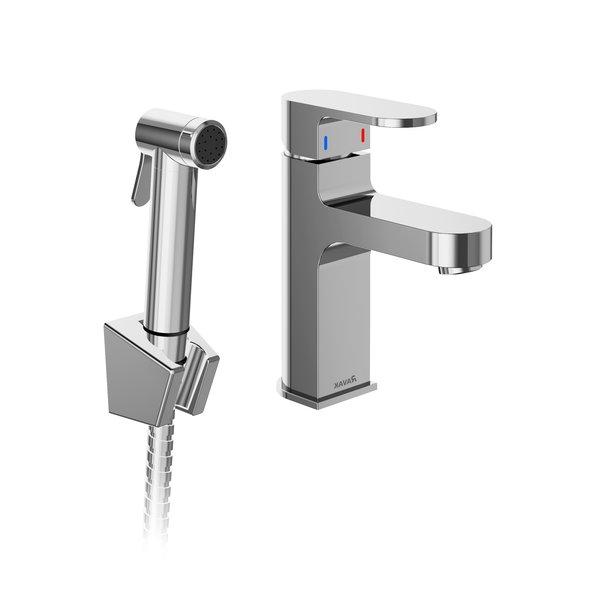 Смеситель для раковины Ravak Chrome CR 112.01 однорычажный с гигиеническим душем глянцевый хром X070167