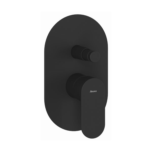 Смеситель для душа Ravak Eleganta встраиваемый однорычажный черный матовый X070298