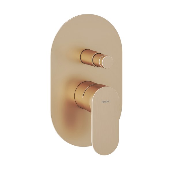  	Змішувач для душу Ravak Eleganta вбудований одноважільний рожеве золото матове X070372