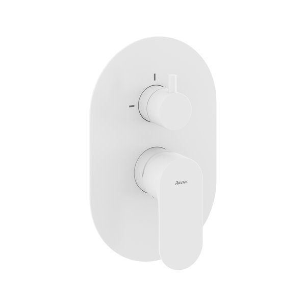 Смеситель для душа Ravak Eleganta встраиваемый на 2 потребителя белый матовый X070264