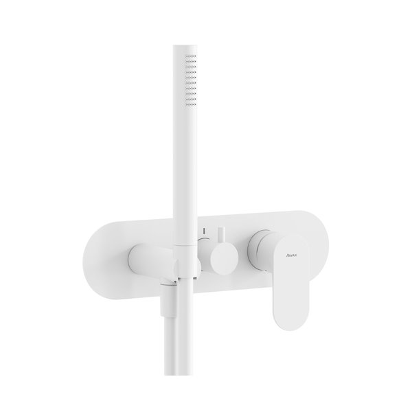 Смеситель для душа Ravak Eleganta на 3 потребителя с душевым набором белый матовый X070259