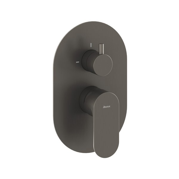Смеситель для душа Ravak Eleganta встраиваемый на 2 потребителя графит матовый X070338