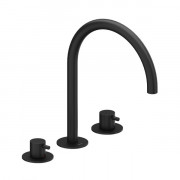Смеситель для раковины Ravak Espirit двухрычажный на 3 отверстия черный матовый X070275