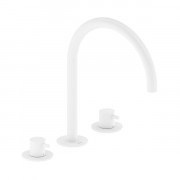 Смеситель для раковины Ravak Espirit двухрычажный на 3 отверстия белый матовый X070238