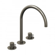 Змішувач для раковини Ravak Espirit двоважільний на 3 отвори графіт матовий X070312