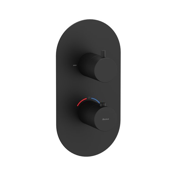 Термостат для душу Ravak Espirit вбудований 2 споживача чорний матовий X070286