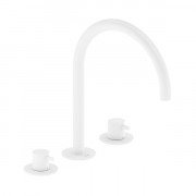 Смеситель для раковины Ravak Espirit двухрычажный на 3 отверстия белый матовый X070238