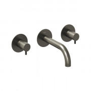 Смеситель для раковины Ravak Espirit настенный двухрычажный графит матовый X070313