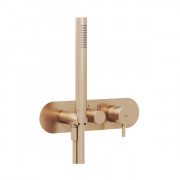 Змішувач для душу Ravak Espirit на 3 споживача з душовим набором рожеве матове золото X070356