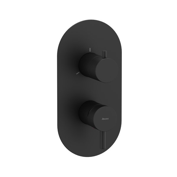 Смеситель для душа Ravak Espirit встраиваемый 3 потребителя черный матовый X070283