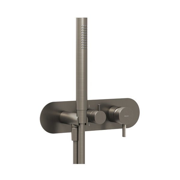 Змішувач для душу Ravak Espirit на 2 споживача з душовим набором графіт матовий X070324