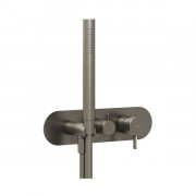 Смеситель для душа Ravak Espirit на 2 потребителя с душевым набором графит матовый X070324