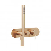 Змішувач для душу Ravak Espirit на 2 споживача з душовим набором рожеве матове золото X070361