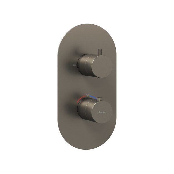 Термостат для душа Ravak Espirit встраиваемый 2 потребителя графит матовый X070323