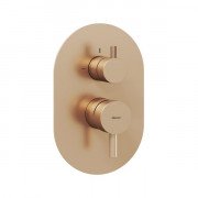 Смеситель для душа Ravak Espirit встраиваемый 2 потребителя розовое золото матовое X070362
