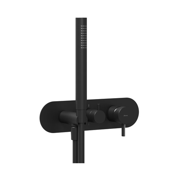 Смеситель для душа Ravak Espirit на 2 потребителя с душевым набором черный матовый X070287