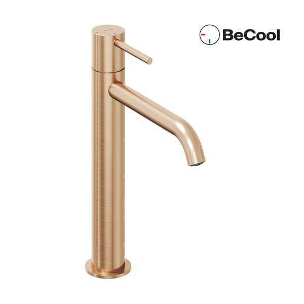 Смеситель для раковины Ravak Espirit BeCool однорычажный розовое золото матовое X070403