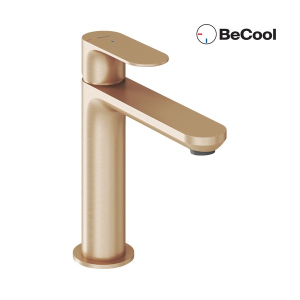 Смеситель для раковины Ravak Eleganta BeCool однорычажный розовое золото матовое X070413